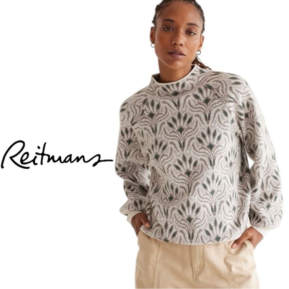 New!! Reitman’s Jacquard Sweater with Funnel Neckline Size 2X - Picture 1 of 7